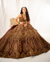 Lehenga - Crop Top Wine 072A